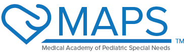 A green and blue logo for the academy of pediatrics.